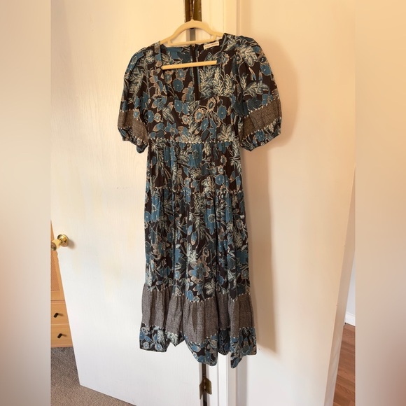 ULLA JOHNSON Nora floral cotton midi dress - Picture 6 of 10
